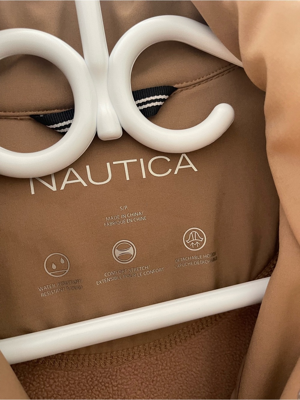 Nautica Women's Camel Hooded Anorak Trench Coat - Picture 2 of 3